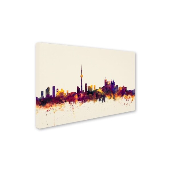 Michael Tompsett 'Toronto Canada Skyline VI' Canvas Art,16x24
